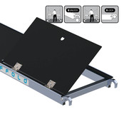Rolsteiger platform met luik 305 cm carbon vloer (lichtgewicht)