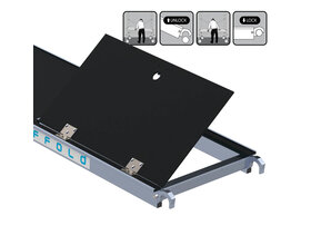 Rolsteiger platform met luik 305 cm carbon vloer (lichtgewicht)