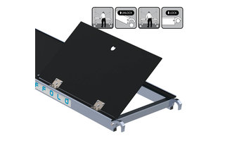 Rolsteiger platform met luik 305 cm carbon vloer (lichtgewicht)