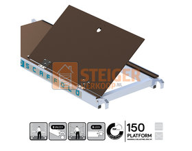 Kamersteiger platform 150 cm met luik
