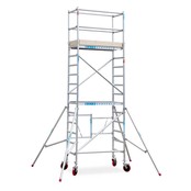 Kamersteiger compact module 1+2+3 75x150 5,8m werkhoogte rubber wiel met stalen spindel Kamersteiger compact module 1+2+3 75x150 5,8m werkhoogte rubber wiel met stalen spindel