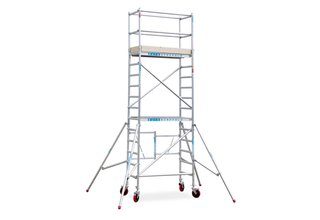 Kamersteiger compact module 1+2+3 75x150 5,8m werkhoogte rubber wiel met stalen spindel