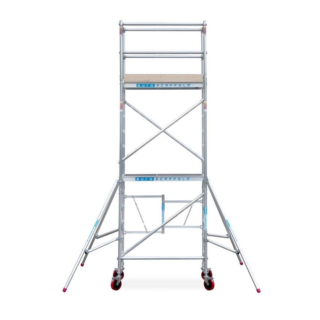 Kamersteiger compact module 1+2+3 75x150 5,8m werkhoogte rubber wiel met stalen spindel Kamersteiger compact module 1+2+3 75x150 5,8m werkhoogte rubber wiel met stalen spindel
