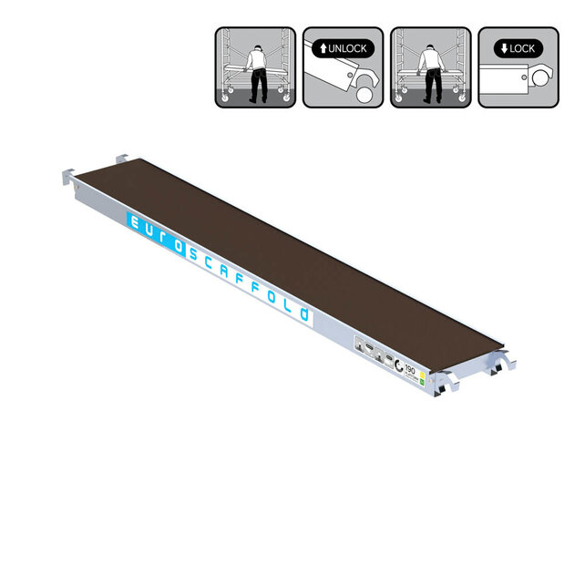 Rolsteiger platform smal 190x30 cm zonder luik Rolsteiger platform smal 190x30 cm zonder luik