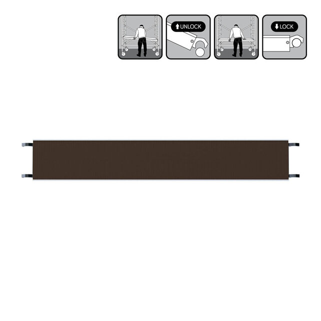 Rolsteiger platform smal 190x30 cm zonder luik Rolsteiger platform smal 190x30 cm zonder luik