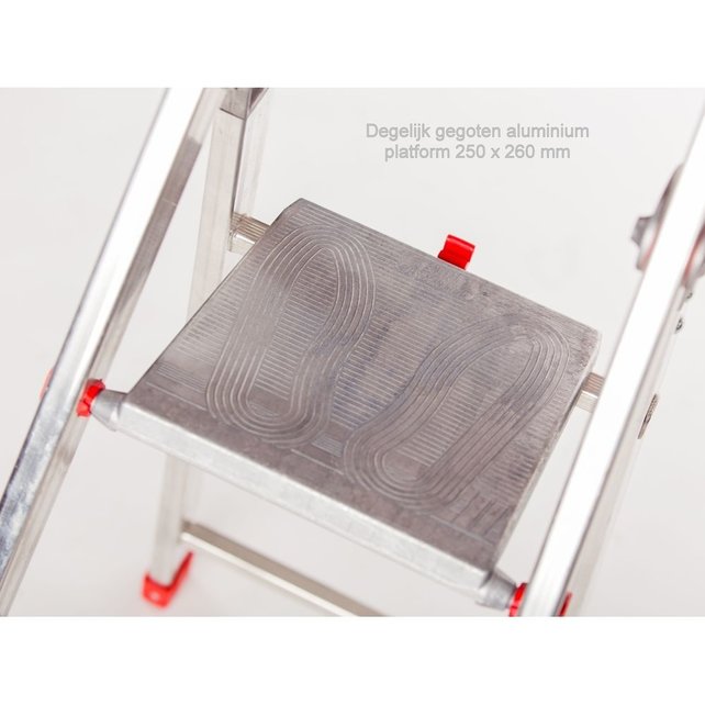 Semi-professionele trap enkel 1x5 treden inclusief platform