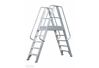 Solide Mobiel Platform dubbele toegang 2x5 treden