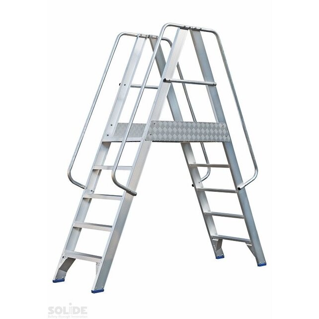 Mobiel Platform dubbele toegang 2x5 treden Mobiel Platform dubbele toegang 2x5 treden