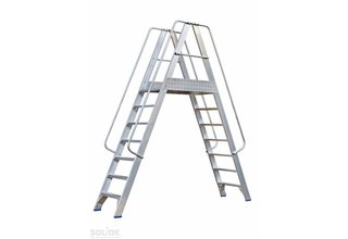 Solide Mobiel Platform dubbele toegang 2x7 treden