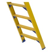 Bordestrap glasvezelversterkt enkel 1x5 treden inclusief platform