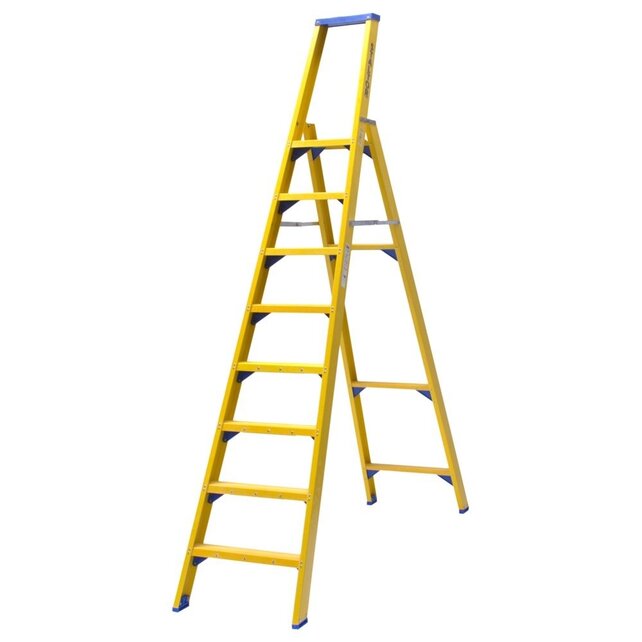 Bordestrap glasvezelversterkt enkel 1x8 treden inclusief platform Bordestrap glasvezelversterkt enkel 1x8 treden inclusief platform