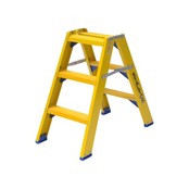 Trap glasvezelversterkt Type DT dubbel 2x3 treden inclusief platform + vaste beugel Trap glasvezelversterkt Type DT dubbel 2x3 treden inclusief platform + vaste beugel