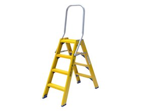 Staltor Trap glasvezelversterkt Type DT dubbel 2x4 treden inclusief platform + vaste beugel
