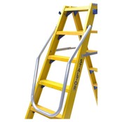 Trap glasvezelversterkt Type DT dubbel 2x4 treden inclusief platform + vaste beugel Trap glasvezelversterkt Type DT dubbel 2x4 treden inclusief platform + vaste beugel