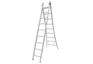 Solide Ladder Type C gecoat dubbel uitgebogen 2x9 sporten