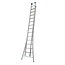 Solide Ladder Type C gecoat dubbel uitgebogen 2x14 sporten + gevelrollen
