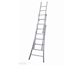 Solide Ladder Type D gecoat driedelig uitgebogen 3x6 sporten