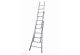 Solide Ladder Type D gecoat driedelig uitgebogen 3x6 sporten