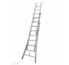 Ladder Type D gecoat driedelig uitgebogen 3x7 sporten