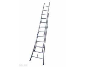 Solide Ladder Type D gecoat driedelig uitgebogen 3x7 sporten