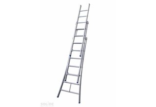 Solide Ladder Type D gecoat driedelig uitgebogen 3x7 sporten