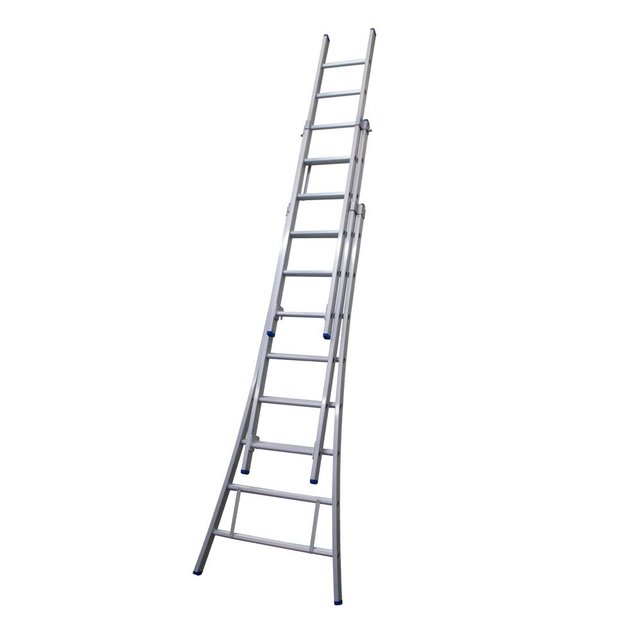 Ladder Type D gecoat driedelig uitgebogen 3x8 sporten
