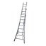 Solide Ladder Type D gecoat driedelig uitgebogen 3x8 sporten