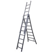 Ladder Type D gecoat driedelig uitgebogen 3x8 sporten