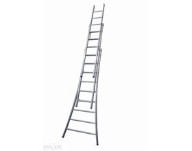 Solide Ladder Type D gecoat driedelig uitgebogen 3x9 sporten
