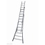 Solide Ladder Type D gecoat driedelig uitgebogen 3x9 sporten