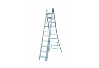 Solide Ladder Type D gecoat driedelig uitgebogen 3x10 sporten