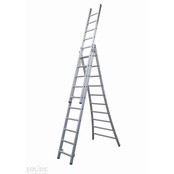 Ladder Type D gecoat driedelig uitgebogen 3x10 sporten