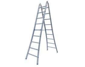Solide Scharnierladder Type B dubbel uitgebogen 2x9 sporten