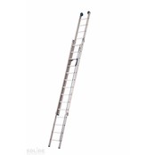 Schuifladder met touw Type E14 gecoat dubbel recht 2x14 sporten + stabiliteitsbalk