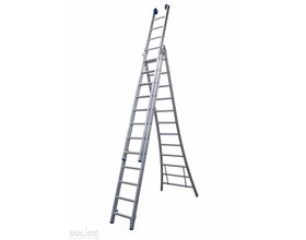 Solide Ladder Type DB driedelig uitgebogen 3x14 sporten + gevelrollen