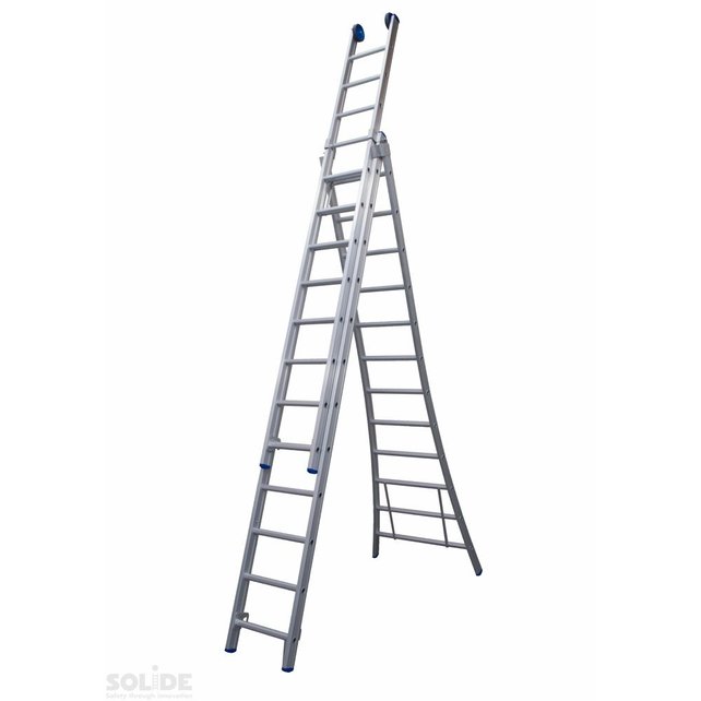 Ladder Type DB driedelig uitgebogen 3x14 sporten + gevelrollen