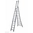 Solide Ladder Type DB driedelig uitgebogen 3x14 sporten + gevelrollen
