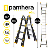 Panthera Multiladder PRO 4x4 Zwart