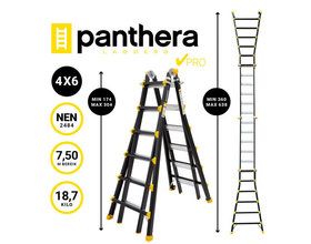 Panthera Multiladder PRO 4x6 Zwart