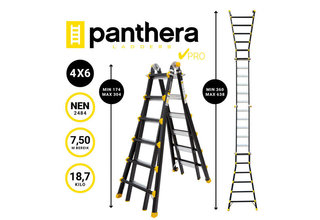 Panthera Multiladder PRO 4x6 Zwart