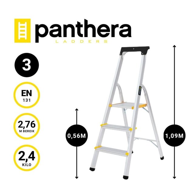 Panthera huishoudtrap 1x3 treden Panthera huishoudtrap 1x3 treden