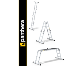 Vouwladder 4 x 3 treden met platform