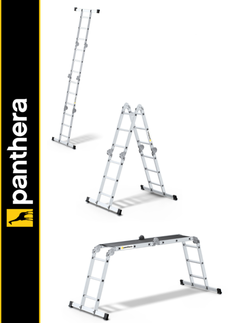 Vouwladder 4 x 3 treden met platform Vouwladder 4 x 3 treden met platform