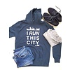 I Run This City Amsterdam hoodie blauw