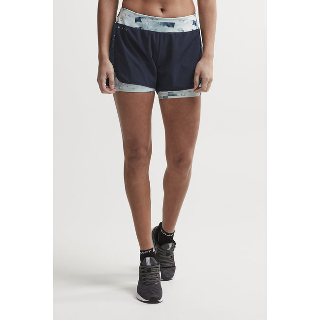 Craft 2-in-1 hardloopshorts Charge Shorts - Blaze Jumble - Hiphardlopen.nl