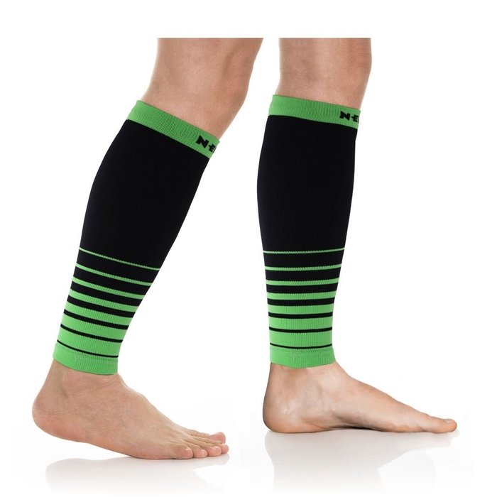NEWZILL Newzill compressie kuit sleeves  Zwart - Groen
