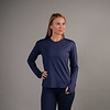 BARA Sportswear Dames hardloopshirt lange mouw Dark Blue Essential