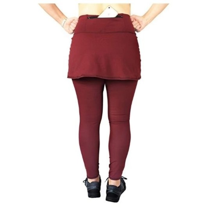 BLYSS RUNNING Blyss hardlooprokje met lange broek Merlot