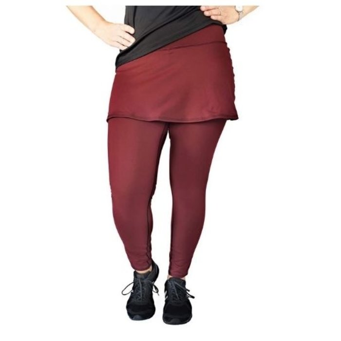 BLYSS RUNNING Blyss hardlooprokje met lange broek Merlot
