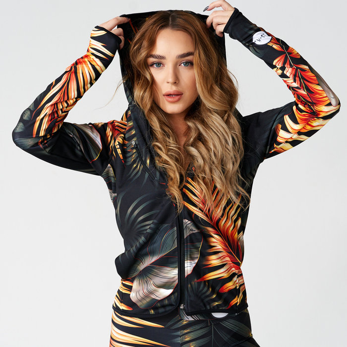 SLAVI  Dames hoodie met rits Jungle Gold